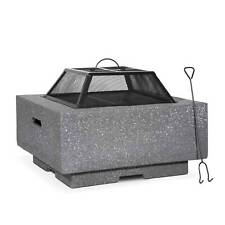 MgO Fire Pit, Square with BBQ