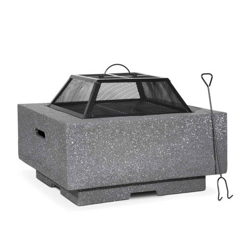 Mgo fire pit square with - mgo,