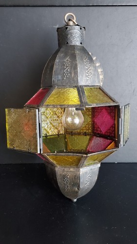 Antique brass moroccan stained - antique,
