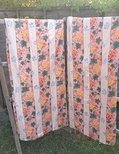 2X OSBORNE & LITTLE GERANIUMS LINED PINCH PL. CURTAINS - DROP 2.42m By 1.22 Each