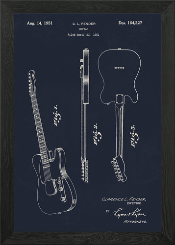 1951 fender telecaster framed - 1951,