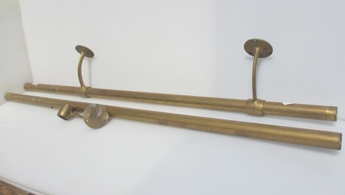 Antique brass pole hand - brass,