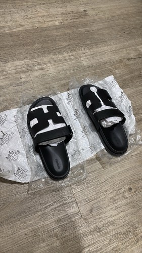 Hermes leather slides - hermes,