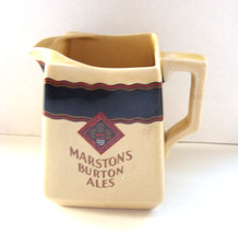 old Marstons' burton ales advertising  water jug cream made by royal doulton