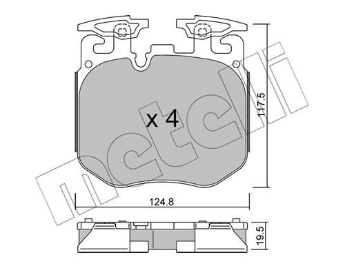 Front brake pad - front, set