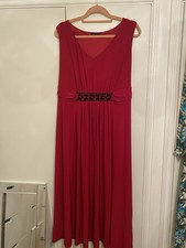 David Emanuel Women's Stunning Red Special Occasion Dres Uk Size 18