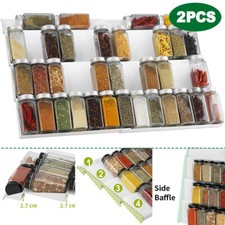 2x Spice Rack Drawer Organizer