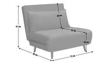 Roma Single Fabric Chairbed