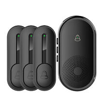 3 Call Buttons + 1 Wireless Musical Doorbell Receiver for Home/Elderly/Shop Call