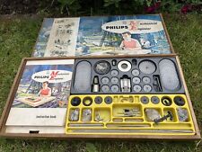 Barn Find Old Philips Mechanical Engineer Wooden Boxed Construction Kit Set 1966