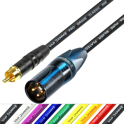 Rca male xlr - to, gold