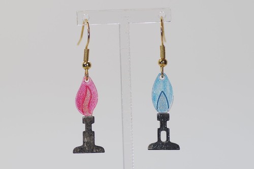 Bunsen burner earrings gift - earrings;,
