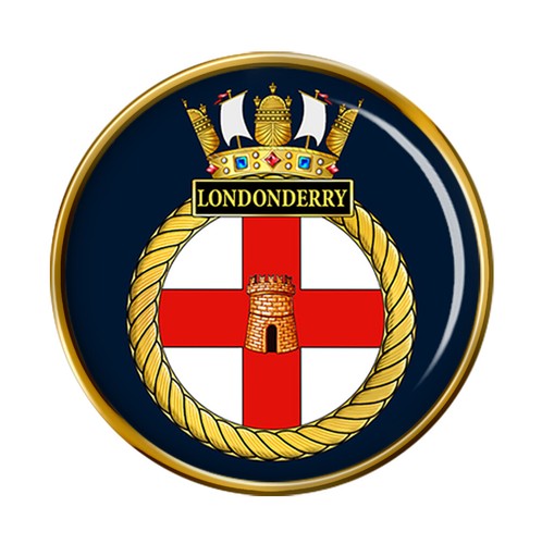 Hms londonderry pin badge - hms,