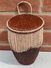 African Handmade Leather Drum Afrobeats Music Instrument, Treated Skin, 21cm VGC