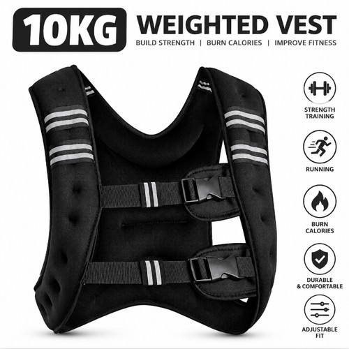 10kg weighted vest adjustable - weighted,
