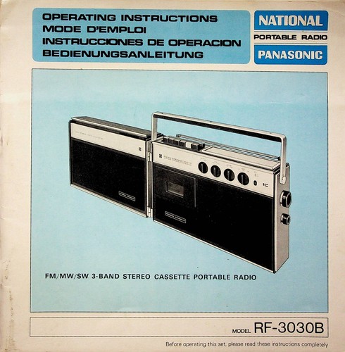 National panasonic 3030b - panasonic, rf-3030b