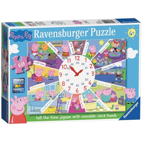 Peppa pig clock - peppa, puzzle