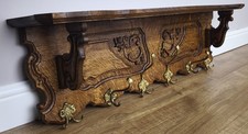 French Vintage Coat Rack Oak 6