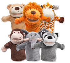 Animal Hand Puppets Finger Full Body Muppet Plush Toy Prop Kid Soft Toddler Fun