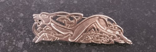 White metal pictish animal - metal,