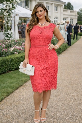 Lipsy vip coral pink - coral, midi