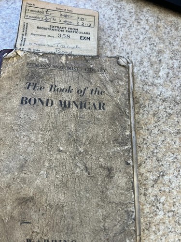 Bond minicar repair handbook - bond,