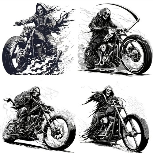 4pcs reaper bikers car - reaper,