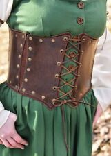 Leather Underbust Corsage, Suede Underlay Medieval Cosplay Reenactment Costume