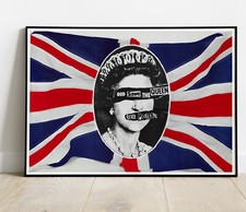 Sex Pistols God Save The Queen Repro King Size Poster - 36"x24"
