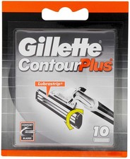 Gillette ContourPlus Cartridges Men's Razor Blades 10 Refills