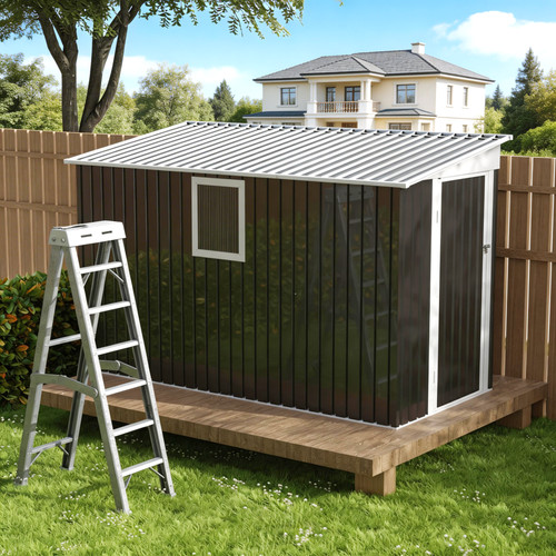 4x9 metal garden shed with - garden,