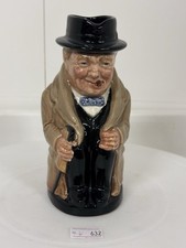 MEDIUM - Early Royal Doulton  Toby Jug Winston Churchill 5.5” Perfect