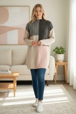 Ladies Pink Grey New Chunky