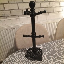 Vintage Black Cast Iron Mug