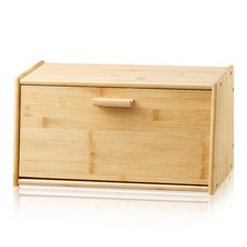 Bamboo Wooden Bread Bin Lift