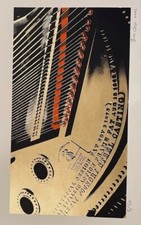 Steinway Grand Piano Signed Limited Edition Silk Screen Print Set Of Three
