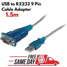 USB to RS232 Serial DB9 9 Pin COM Port Adapter Cable for Windows 7 10 uk seller.