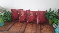SET of 4 Cotton & Linen Unique Handmade Andrew Martin Fabric Cushions