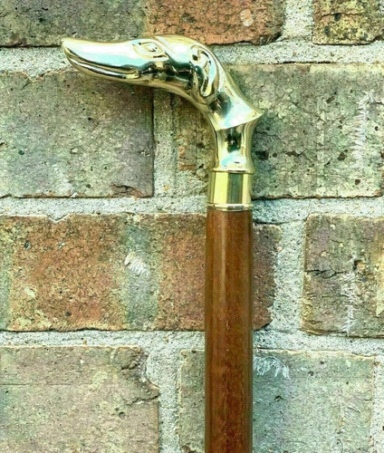 Solid brass greyhound dog - brass,