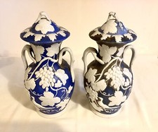 Pair Of Antique Victorian Blue