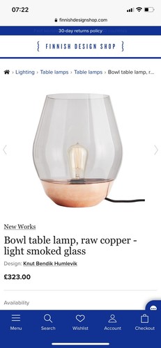 New works bowl - table, lamp