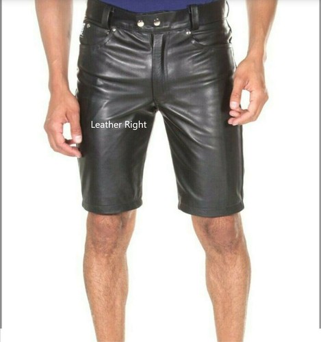 Mens real leather bermuda - mens,