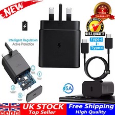 45W Super Fast Type C Charger Adapter Plug For Samsung Phones Tablets UK {New}~
