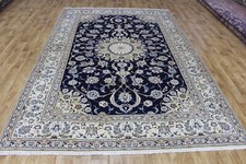 STUNNING HANDMADE PERSIAN NAIN RUG WOOL AND SILK, EXCELLENT DRAWING 305 X 206 CM