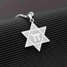 Chai Star Of David 1pc Pendant & 60cm Chain. Stainless Steel