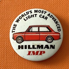 Hillman Imp ‘The World’s Most Advanced Light Car’ Vintage 3cm Pin Badge