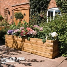 Wooden timber patio - timber, trough