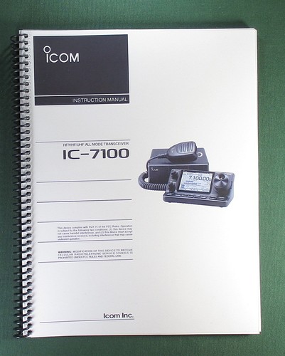Icom 7100 basic instruction - ic-7100,
