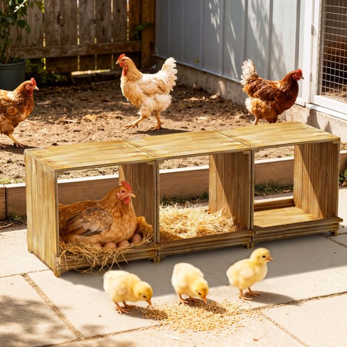 Compartment wooden chicken - 3-compartment,