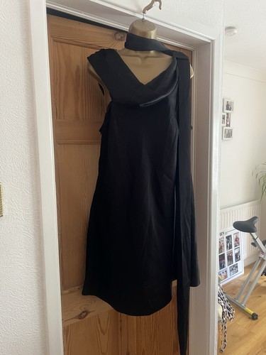 Ladies black satin - satin, way